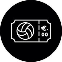 icono de vector de pelota de voleibol