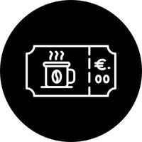 Coffee Ticket Vector Icon