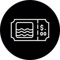 Lake Ticket Vector Icon