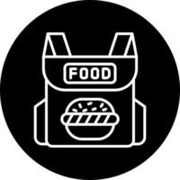 comida entrega bolso vector icono