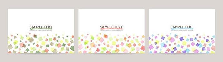 Set of colorful vector watercolor backgrounds with white space for text. Set of cards for wedding, greetings, birthday. backgrounds for web banners design.