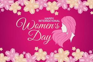 International Women's Day greeting template for background, banner, poster, cover design, social media feed vector