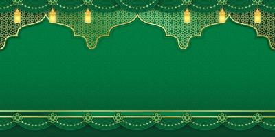 Islamic ornament template for background, banner, poster, cover design,  envelope, social media feed. Ramadan Kareem and eid mubarak 2023 concept,  green blank background, muslim lantern, pattern 20551561 Vector Art at  Vecteezy