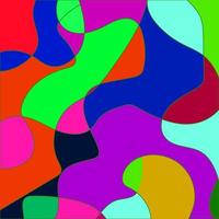 square design template with fluid colorful abstract vector