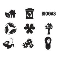 ambiental cuestiones icono colocar. colección de ambiente y clima relacionado vector glifo íconos