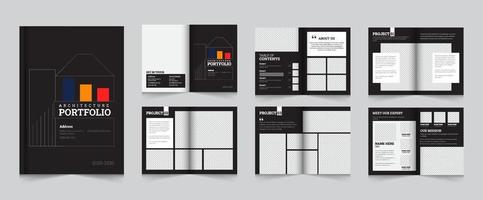 Architecture portfolio or portfolio Brochure layout template design vector