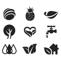 Environmental Issues icon set. Collection of Environment and Climate related vector glyph icons