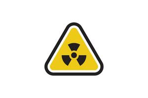 Nuclear radiation warning sign icon vector design