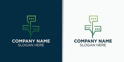 tree and consult logo vector, communication logo template vector