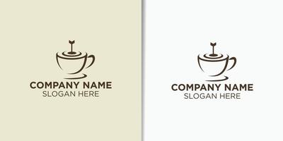 café y jarra logo vector, café diseño inspiración vector