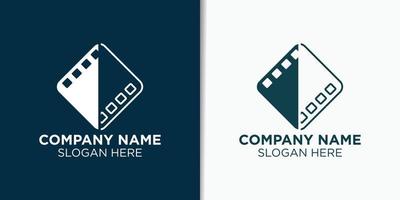 black and white films logo vector, cinema logo design template vector