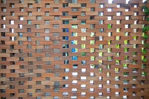 Construction brick wall background Made up as designed to make the brick wall look beautiful and strong, and the brick wall has space for advertising messages. copy space for inserting text photo