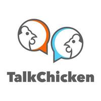 Talk chicken logo vector