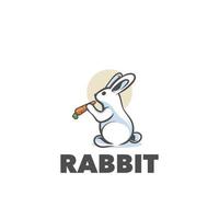 Rabbit mascot simple vector