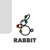 Rabbit circle logo vector