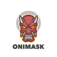 Oni mask scary vector