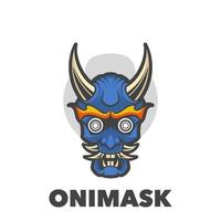 Oni mask illustration vector