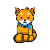 Red panda mascot vector