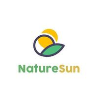 Sun nature logo vector