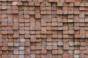 Construction brick wall background Made up as designed to make the brick wall look beautiful and strong, and the brick wall has space for advertising messages. copy space for inserting text photo