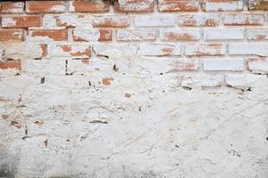 The brick walls are in the process of being plastered with white plaster to decorate the surface to look more beautiful. brick walls background and copy space for text. photo