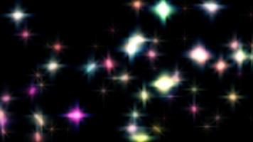 Colorful star particle glow animation video