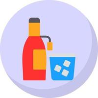 Wine Bottle Vector Icon Design