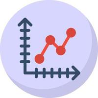 Line Graph Vector Icon Design