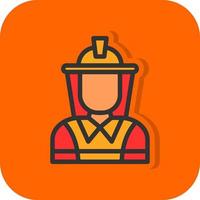 Firefighter Vector Icon Design