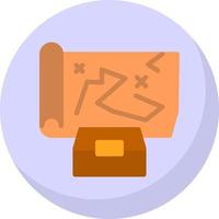 Treasure Map Vector Icon Design