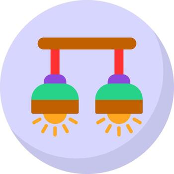 diseño de icono de vector de lámpara de techo