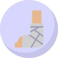 Broken Leg Vector Icon Design