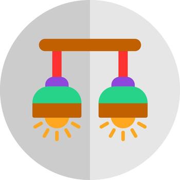 diseño de icono de vector de lámpara de techo