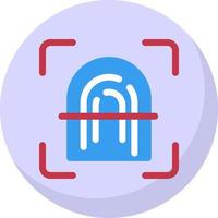 Fingerprint Scan Vector Icon Design