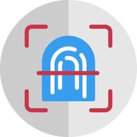 Fingerprint Scan Vector Icon Design