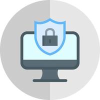 Secure Computer Vector Icon Design