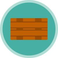 Wood Box Vector Icon Design