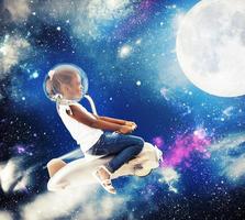 Little girl astronaut photo