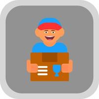 Delivery Man Vector Icon Design