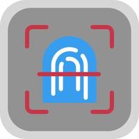 Fingerprint Scan Vector Icon Design
