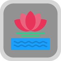 Water Lily Vector Icon Design