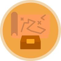 Treasure Map Vector Icon Design