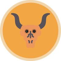 diseño de icono de vector de cráneo de toro