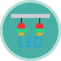 Led Lamp Vector Icon Design