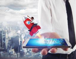 Startup working enterprise. 3D rendering photo