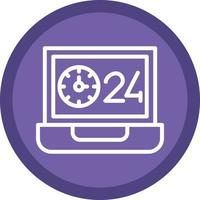 24 Hours Vector Icon Design