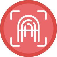 Fingerprint Scan Vector Icon Design