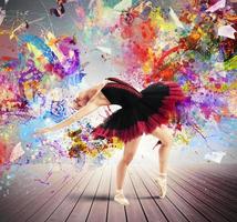 Creative colourful dancer photo