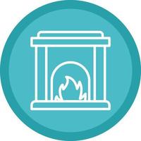 Fireplace Vector Icon Design