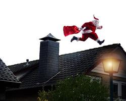 Santa claus ready to deliver presents for christmas photo